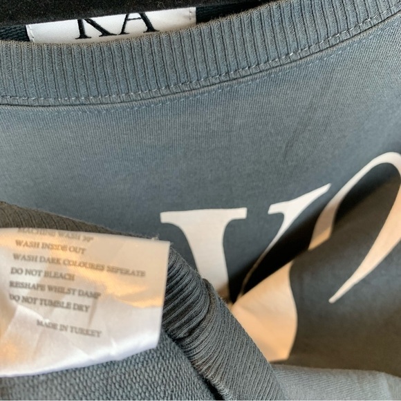 Zoe Karssen BOYS Grey Crew Neck Graphic Sweatshirt Top sz XS - Picture 7 of 7